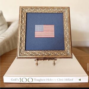 Elegant Framed American Flag Art by Unknown Brand